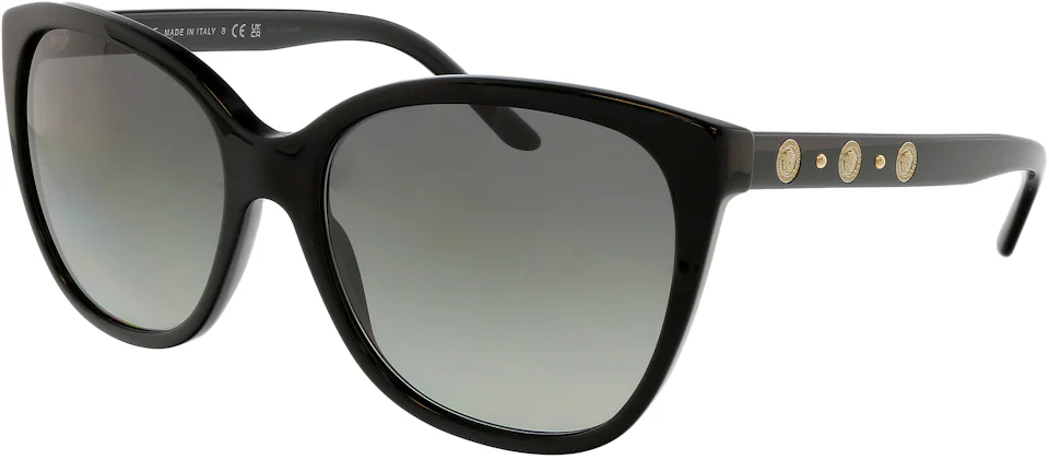 Versace Cateye Sunglasses Black (0VE4281 GB1/8G) in Acetate with Gold ...