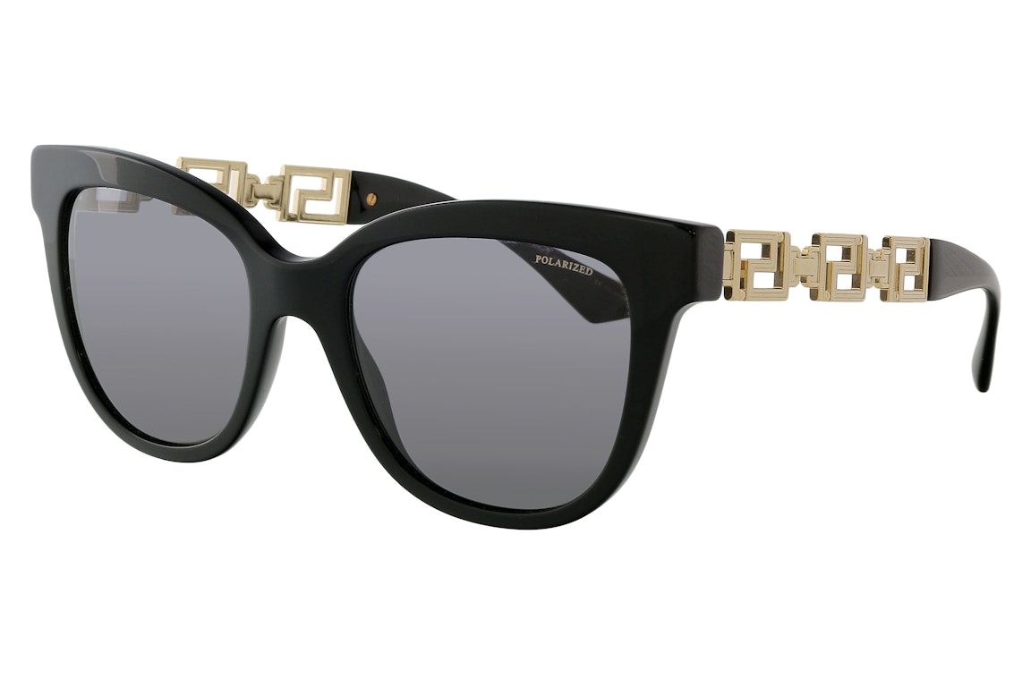 Pre-owned Versace Cateye Sunglasses Black/smoke Gradient (0ve4394 Gb1/8154)