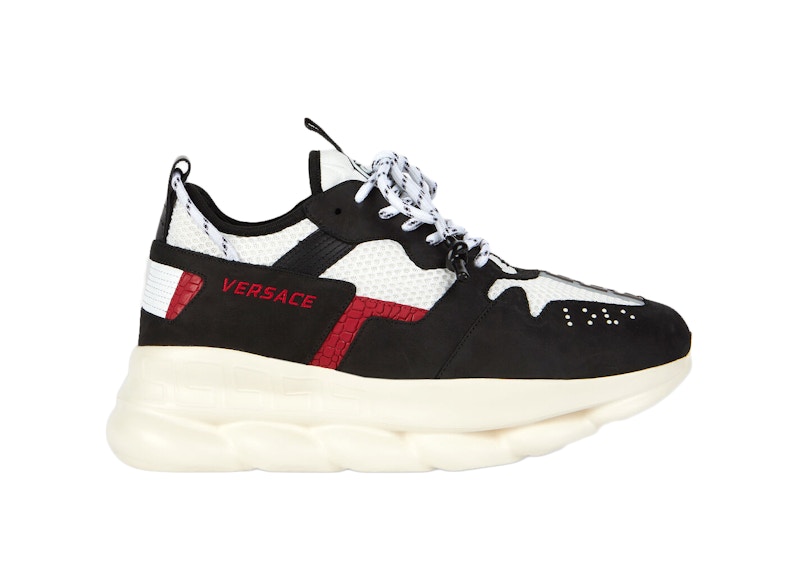 versace sneakers black and red