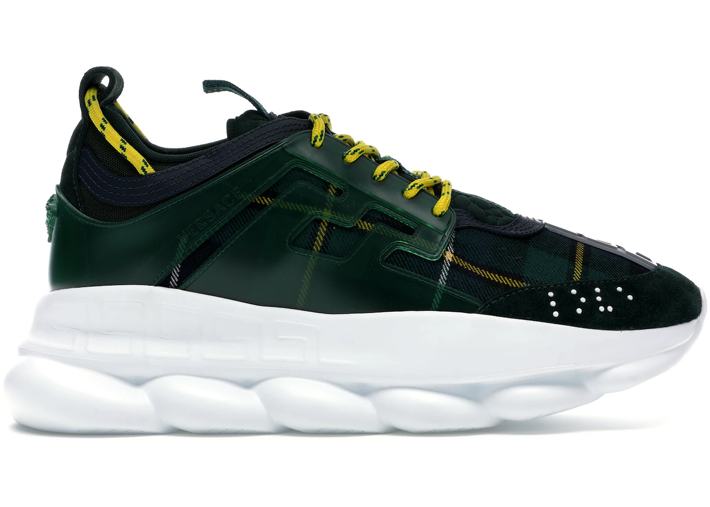 Versace Chain Reaction 2 Chainz Plaid - Green - Low-top Sneakers