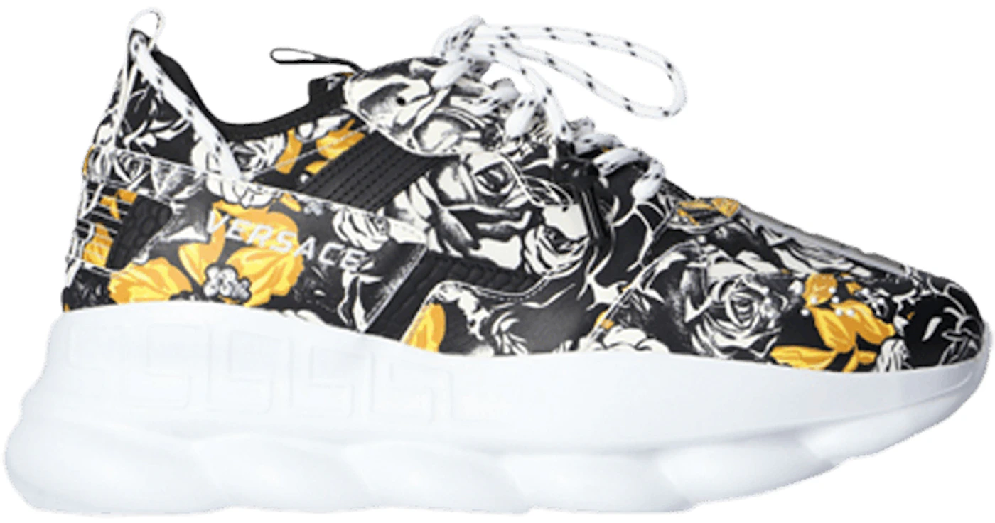 Versace Men's Chain Reaction Floral Sneakers, Brand Size 42 (US Size 9)  DSU7071E D19TG DW72 - Shoes - Jomashop