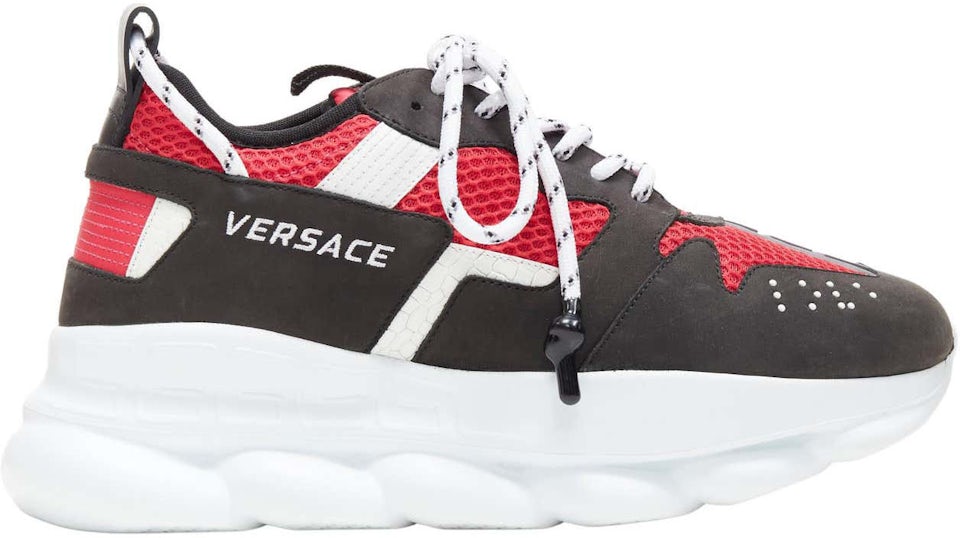 Versace Women's Chain Reaction Black Sneakers New