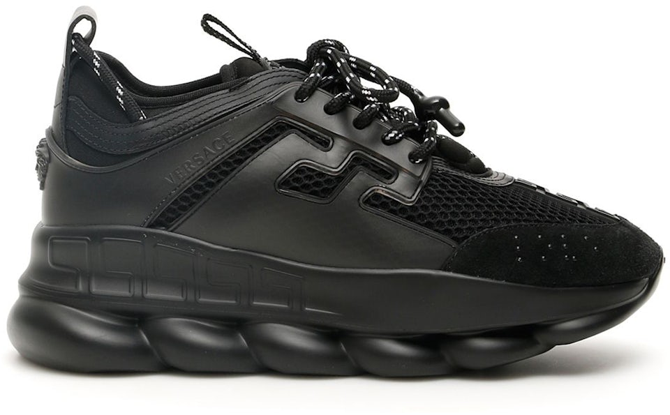 Versace Chain Reaction Sneakers (All black)