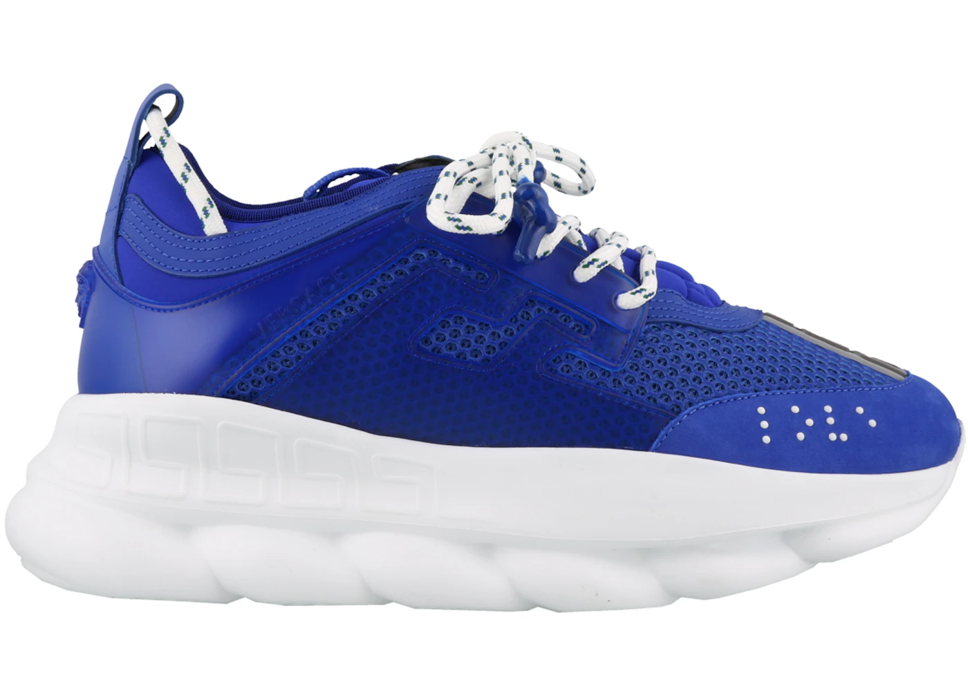 Versace Chain Reaction Blue Mesh Rubber Suede Men s DSU7071E