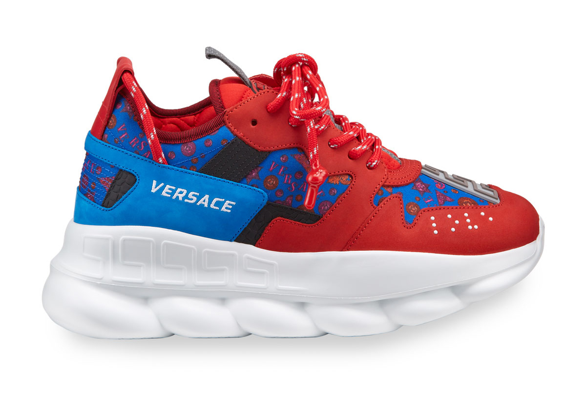 versace chain reaction white blue red