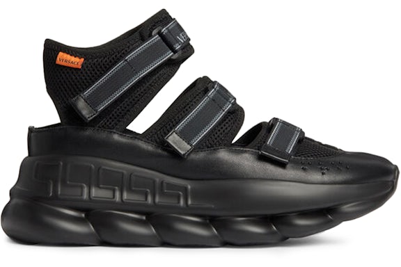 Versace Chain Reaction Sandal Black Black