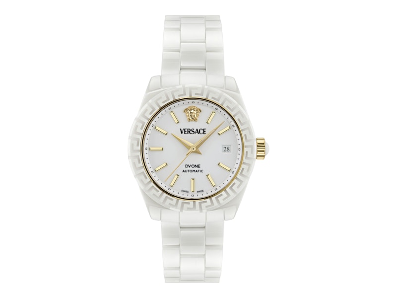 Pre-owned Versace Women's  Dv One Ve6b00223 Watch In Stainless Steel In Silver