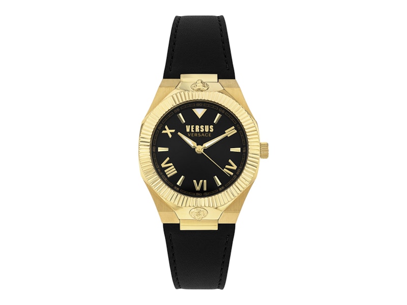 Pre-owned Versus Women's Versace Versace Echo Park Leather Watch Vsp1z1621 In Stainless Steel
