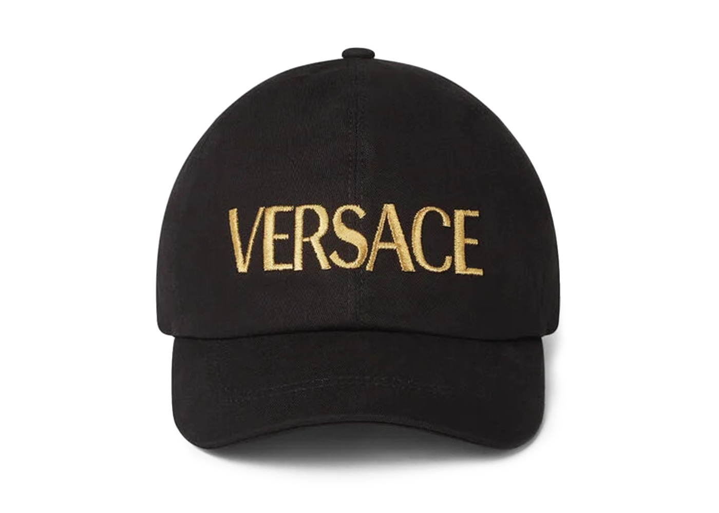 Versace Embroidered Logo Cap Black/Gold Men's - FW22 - US