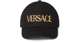 Versace Embroidered Logo Cap Black/Gold