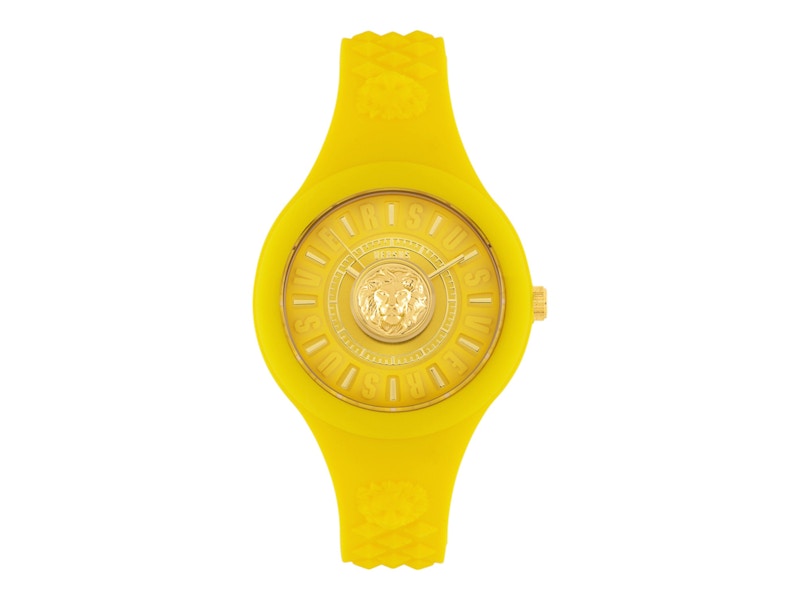 Pre-owned Versus Women's Versace Versace Fire Island Lion Strap Watch Vspoq2a21 In Stainless Steel