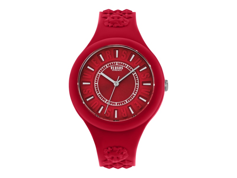 Pre-owned Versus Women's Versace Versace Fire Island Strap Watch Vspoq2p21 In Stainless Steel