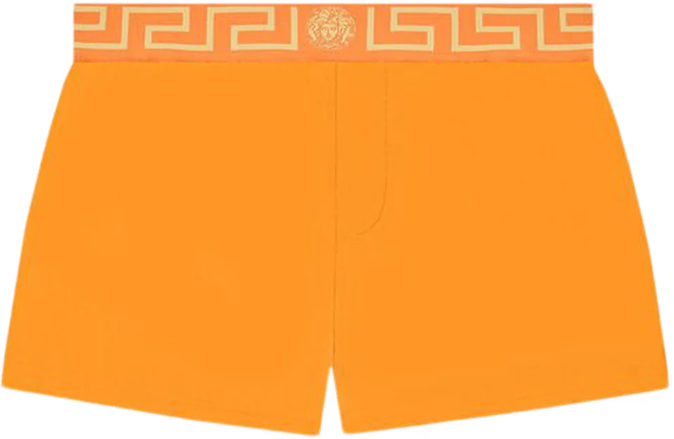 Versace Greca Border Swim Shorts Orange Men's - SS22 - US