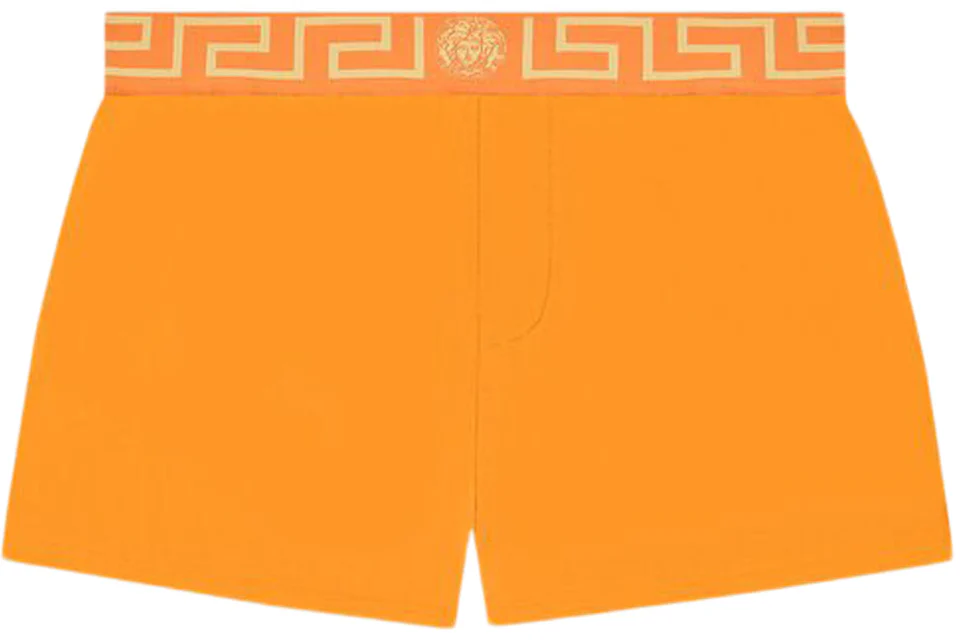 Versace Greca Border Swim Shorts Orange Men's - SS22 - US