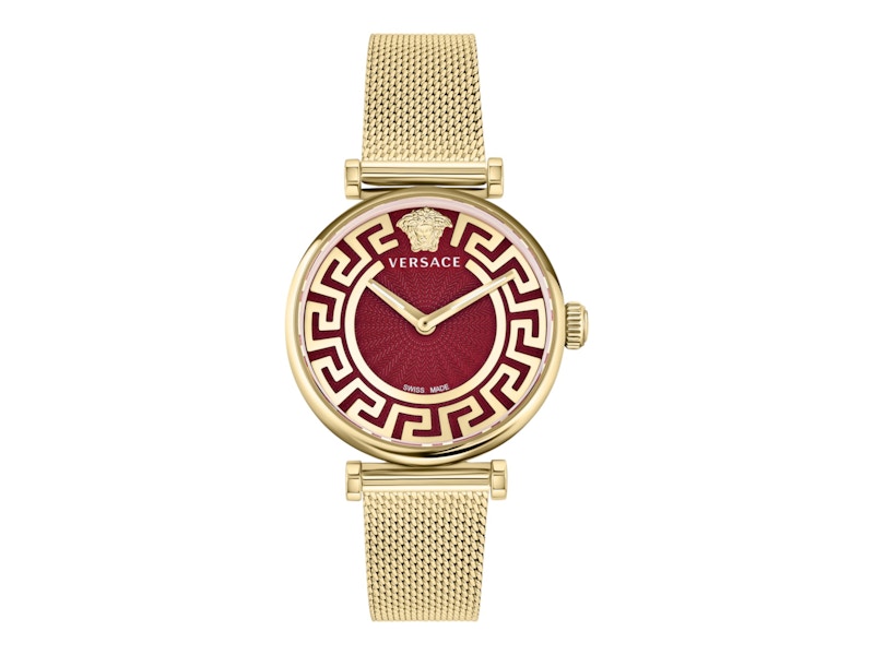 Pre-owned Versace Women's  Greca Chic Ve1ca0523 Watch In Stainless Steel In Silver