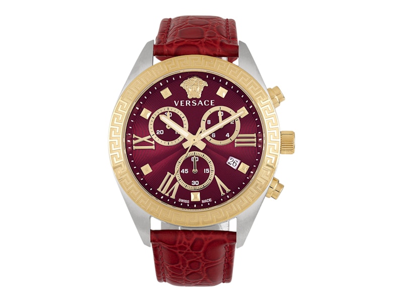 Versace Greca Chrono Leather VEOX00222 40 mm in Stainless