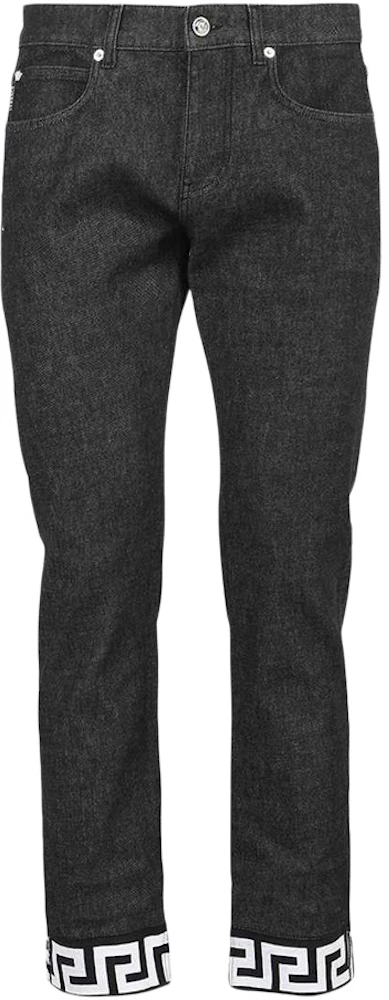 Greca Denim Jeans Black/White Men's - US