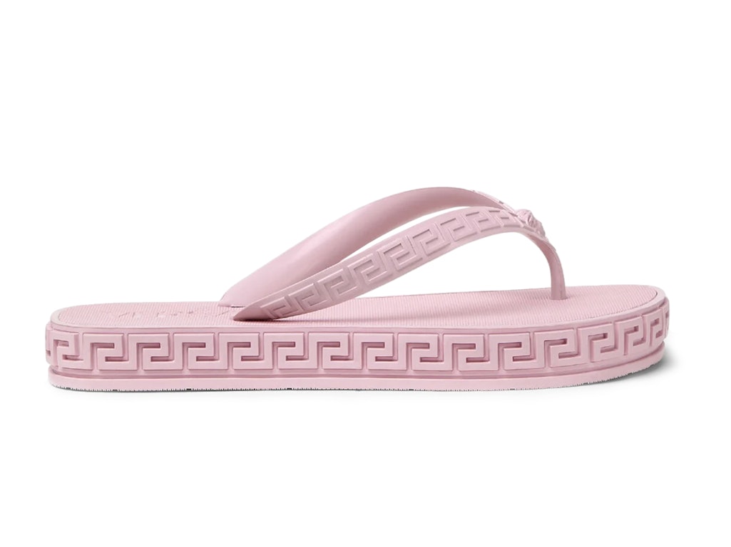 Pre-owned Versace Greca Flip Flops Light Pink (women's)