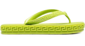 Versace Greca Flip Flops Lime Green (Women's)