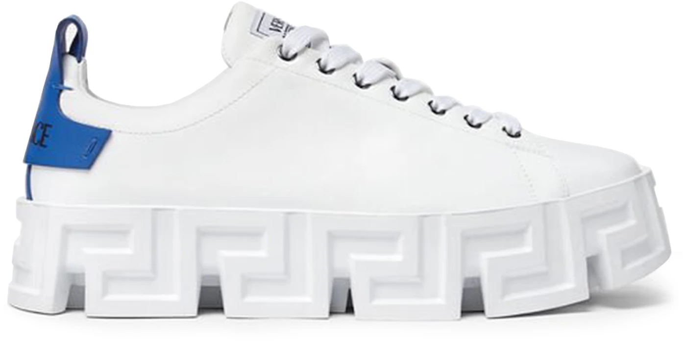 Versace Greca Low Top Sneaker White/ Blue