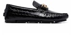Versace Greca Loafer Croc Black