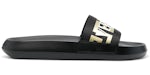 Versace Greca Logo Slides Black Gold White
