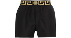 Versace Greca Print Swim Shorts Black