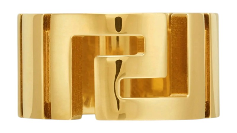 Versace Greca Ring Metal Gold Tone