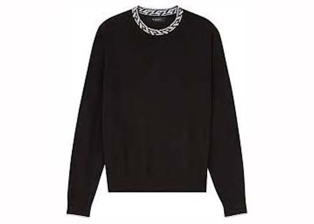 Pre-owned Versace Greca Sweater Black/white