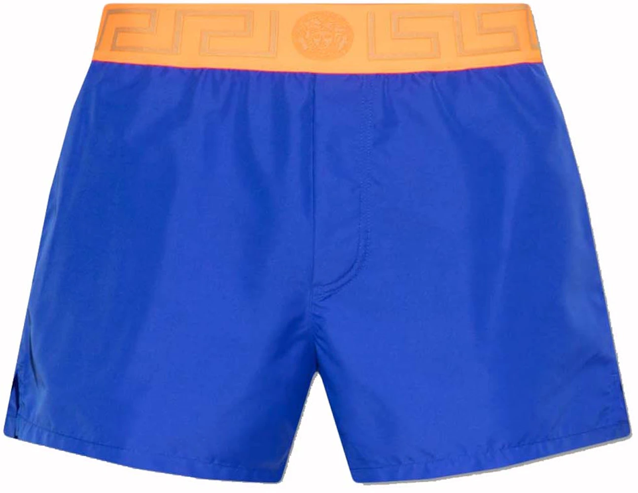 Versace Greca Swim Shorts Blue/Orange Men's - US