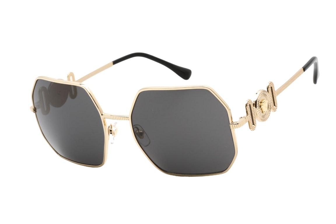 Pre-owned Versace Hexagon Sunglasses Gold (ve2248-100287)