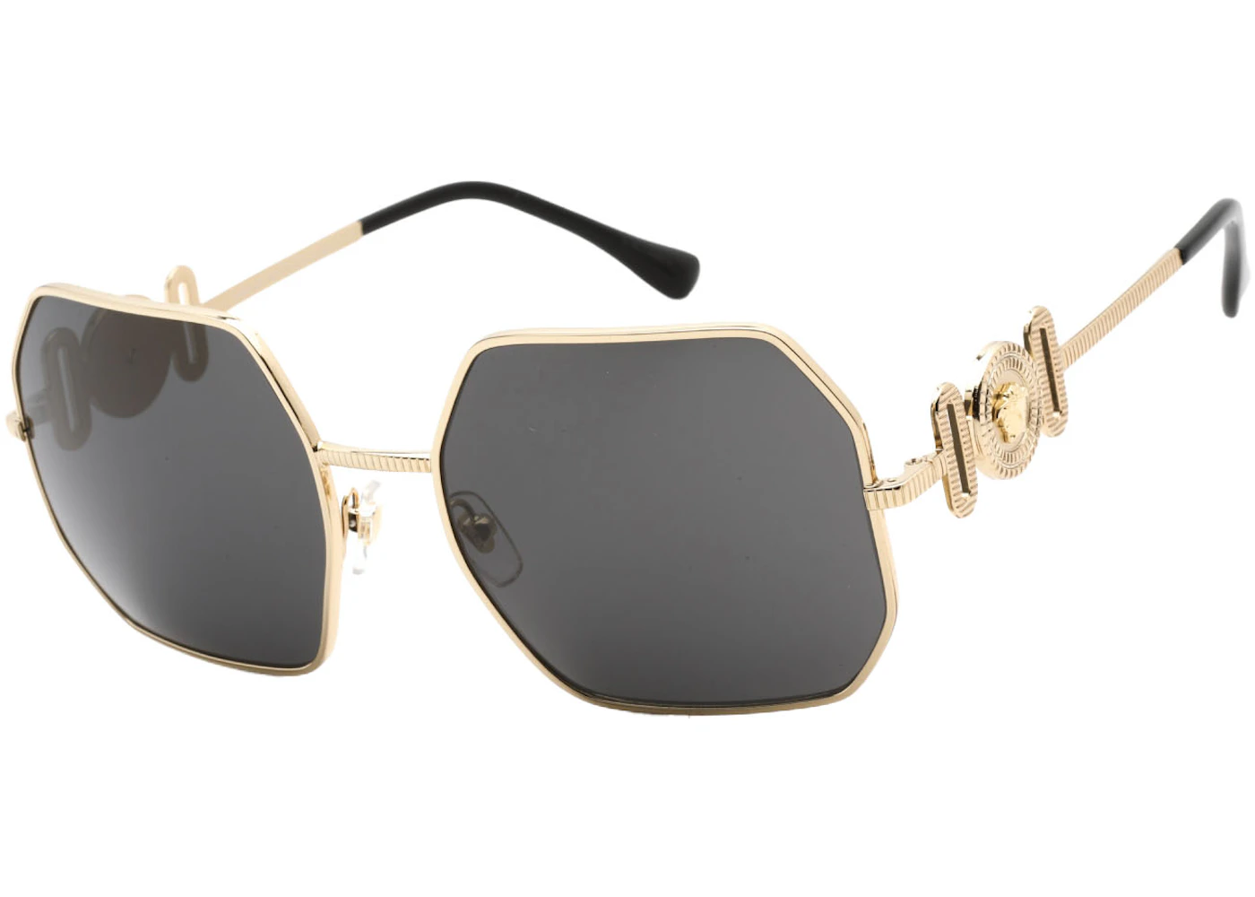 Versace Hexagon Sunglasses Gold (VE2248-100287) in Metal with Gold-tone ...