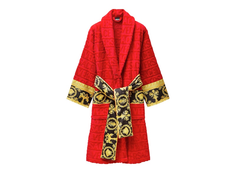 Versace I Heart Baroque Bathrobe Red