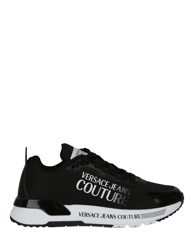 Pre-owned Versace Jeans Dynamic Logo Low Top (women's) Sneakers In Black