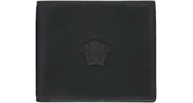 Versace La Medusa (6 Card Slot 2 Cash Compartments) Bi-Fold Wallet Black/Black