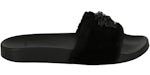 Versace La Medusa Faux Fur Slides Black (Women's)