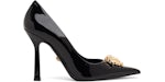 Versace La Medusa Naplak Pumps Black Gold (Women's)