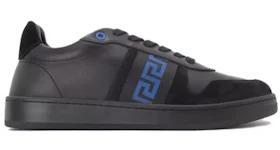 Versace Leather Low Top Sneaker Black Blue