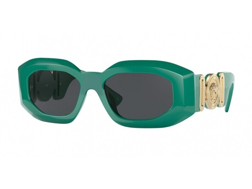 Pre-owned Versace Maxi Medusa Biggie Sunglasses Green (ve4425u-536487)