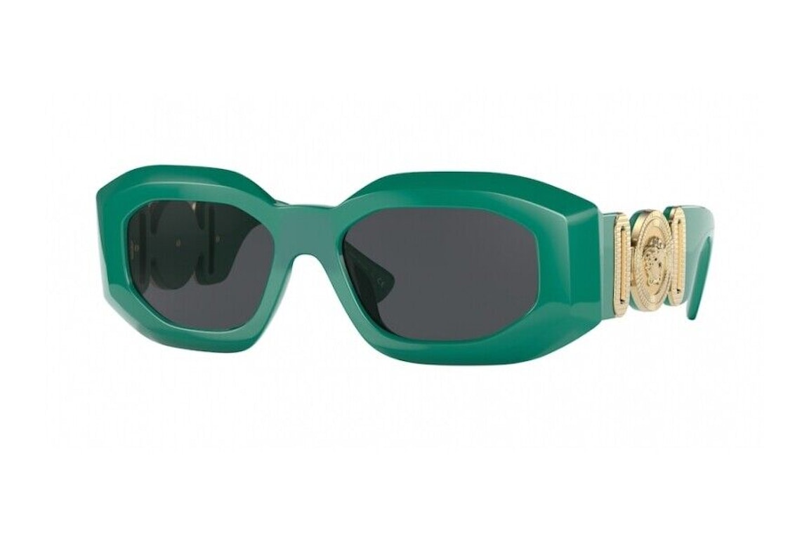 Pre-owned Versace Maxi Medusa Biggie Sunglasses Green (ve4425u-536487)