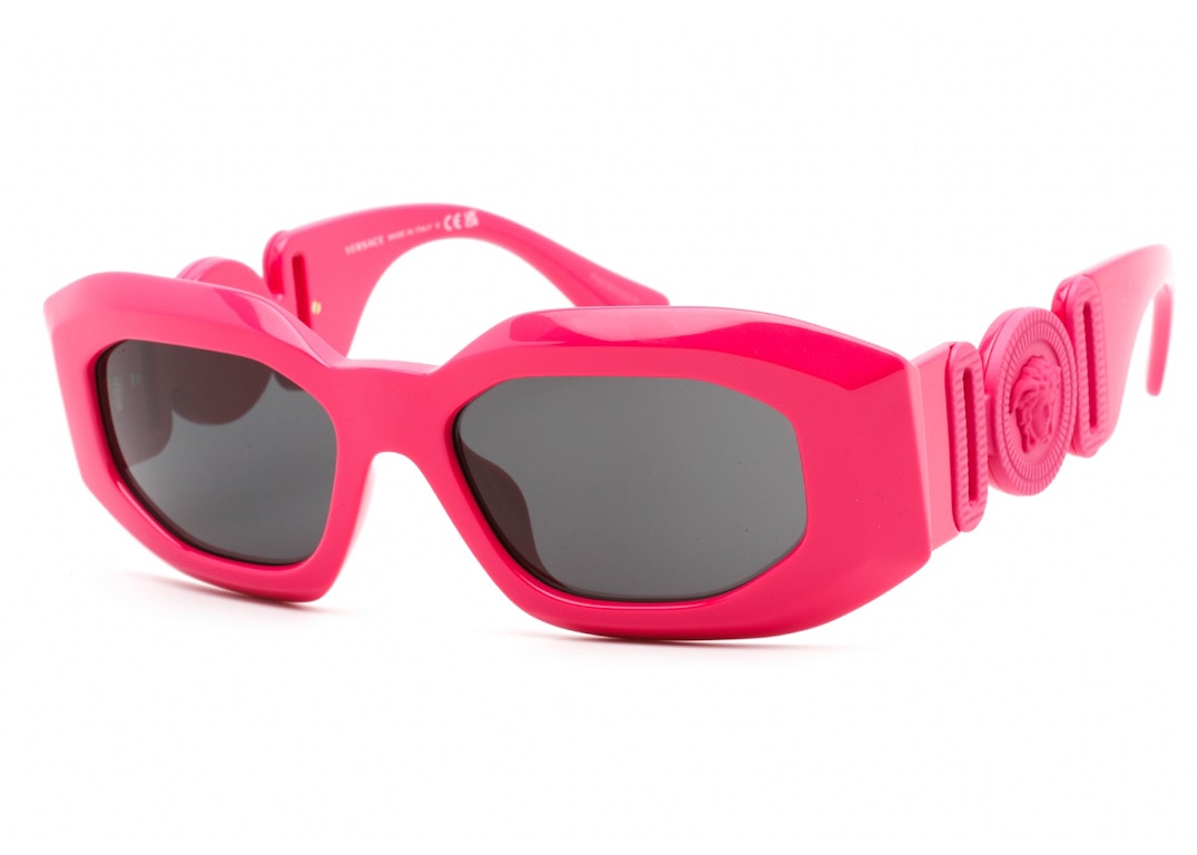 Pre-owned Versace Maxi Medusa Biggie Sunglasses Hot Pink (ve4425u-536787)