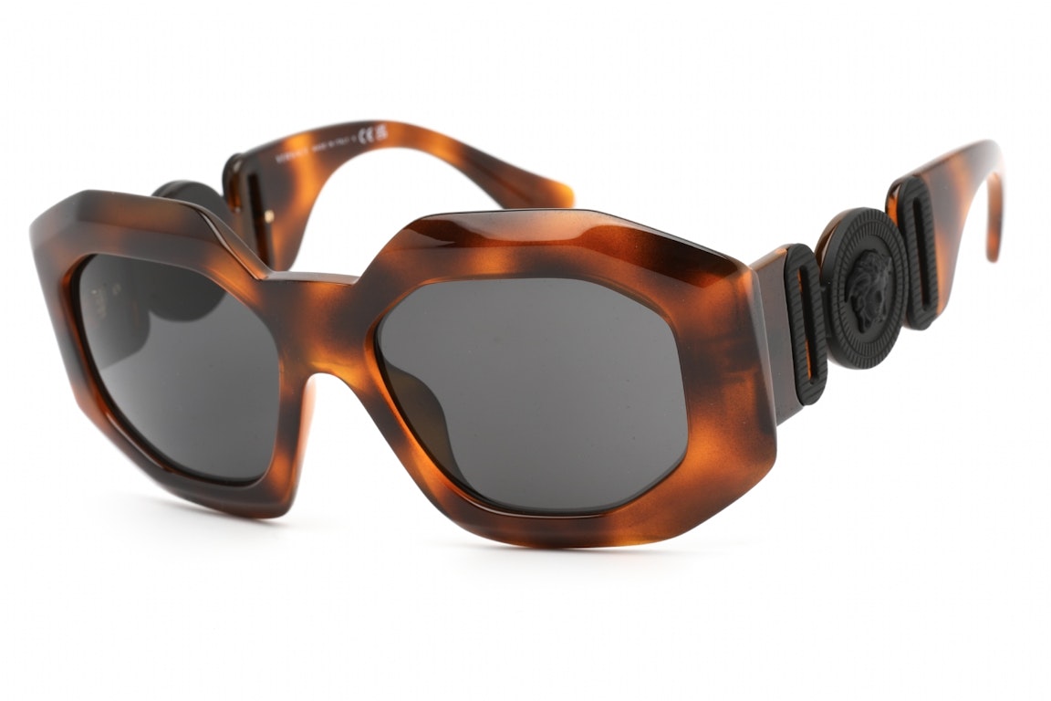 Pre-owned Versace Maxi Medusa Biggie Sunglasses Tortise (ve4424u-521787)