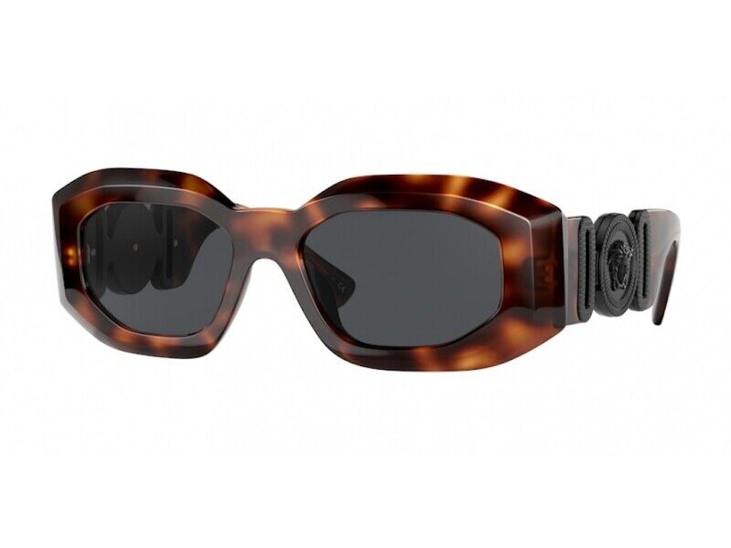 Pre-owned Versace Maxi Medusa Biggie Sunglasses Tortise (ve4425u-521787)