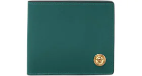 Versace Medusa Biggie (6 Card Slot 2 Cash Compartments) Wallet Green/Gold