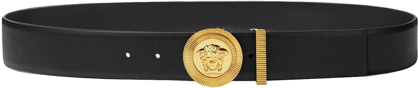 Versace Square-buckle leather belt $450(100)