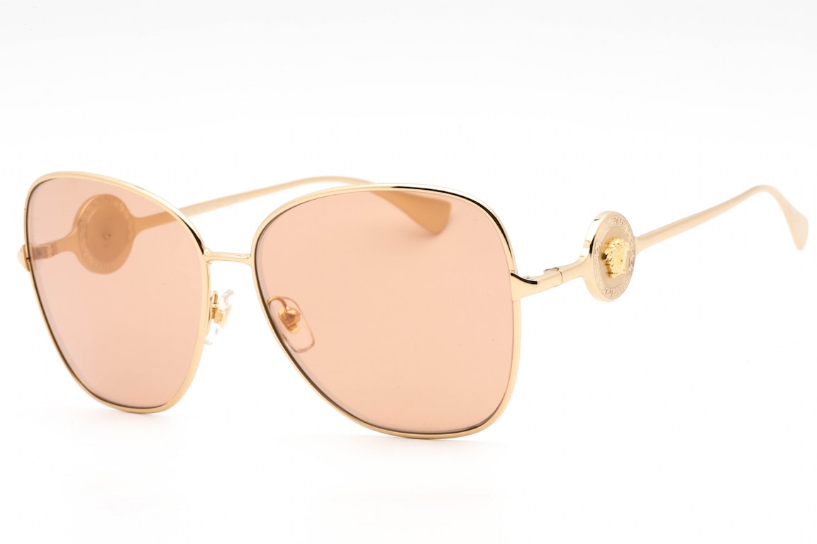 Pre-owned Versace Medusa Butterfly Sunglasses Gold (ve2256-10027d)