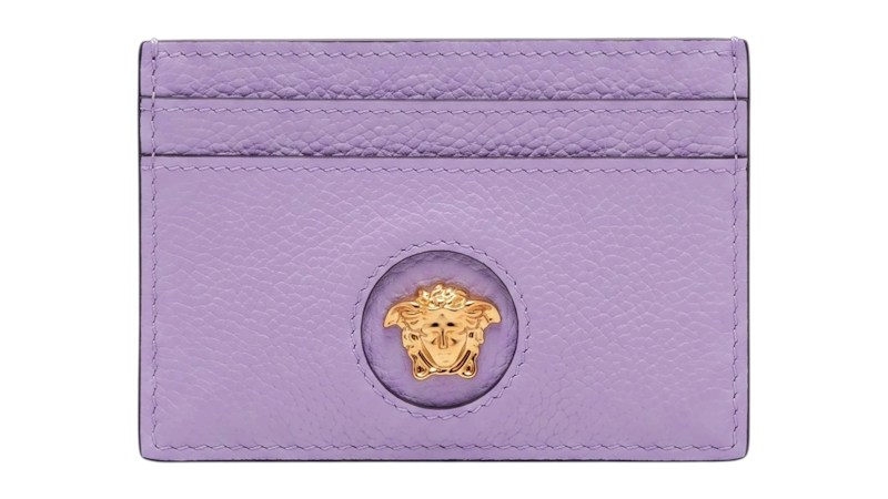 Versace Medusa Card Case Lilac Gold