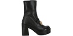 Versace Medusa Chain Booties Black Leather (Women's)