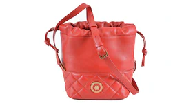 Versace Medusa Head Crossbody Bag Quilted Red