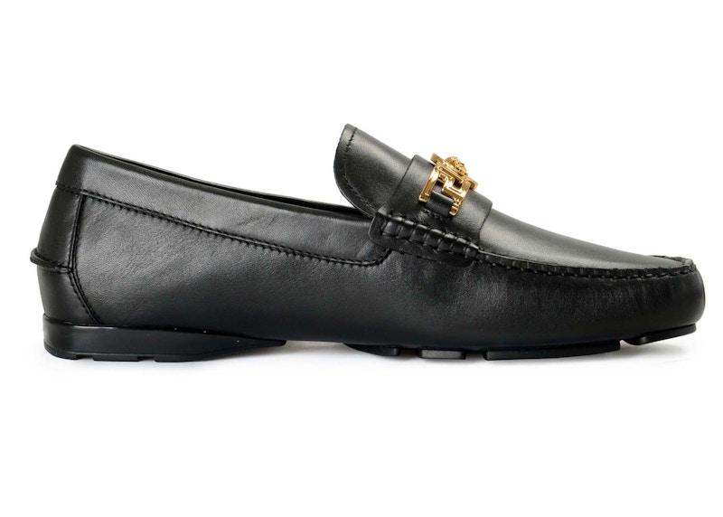 Mens black versace loafers on sale